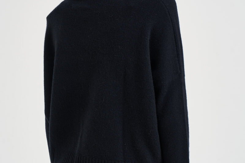Maglia donna Tila collo alto nera TILA NOIR KUJTEN 