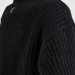 Maglione donna High Kick con piume nero PUL0174 BL01 LA DOUBLE J. 