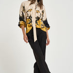 Blusa donna Cerere con fiocco multicolor SHI0086 YE05 LA DOUBLE J. 