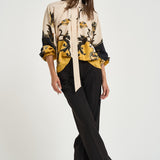 Blusa donna Cerere con fiocco multicolor SHI0086 YE05 LA DOUBLE J. 