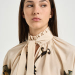 Blusa donna Cerere con fiocco multicolor SHI0086 YE05 LA DOUBLE J. 