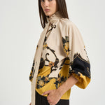 Blusa donna Cerere con fiocco multicolor SHI0086 YE05 LA DOUBLE J. 