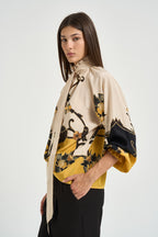 Blusa donna Cerere con fiocco multicolor SHI0086 YE05 LA DOUBLE J. 