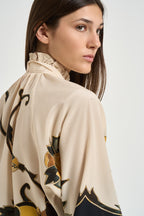 Blusa donna Cerere con fiocco multicolor SHI0086 YE05 LA DOUBLE J. 