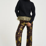 Pantaloni donna Hendrix multicolor marroni TRO0014 BR02 LA DOUBLE J. 