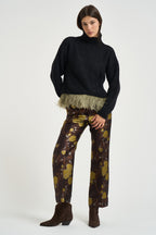 Pantaloni donna Hendrix multicolor marroni TRO0014 BR02 LA DOUBLE J. 