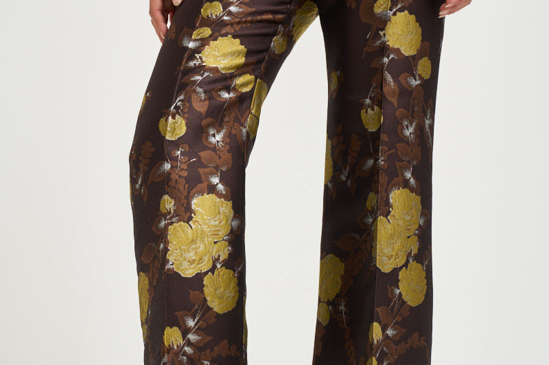 Pantaloni donna Hendrix multicolor marroni TRO0014 BR02 LA DOUBLE J. 