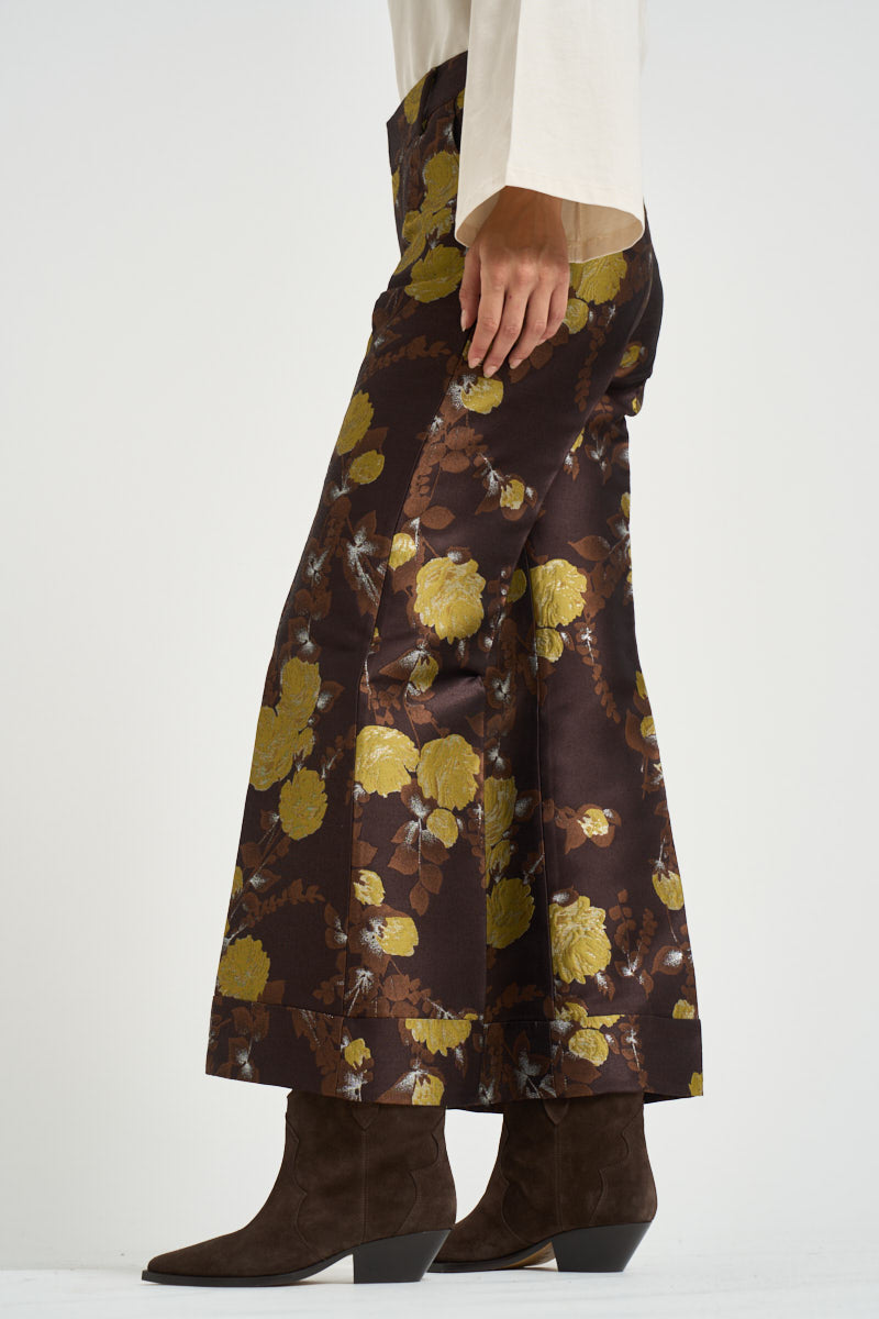 Pantaloni donna Hendrix multicolor marroni TRO0014 BR02 LA DOUBLE J. 