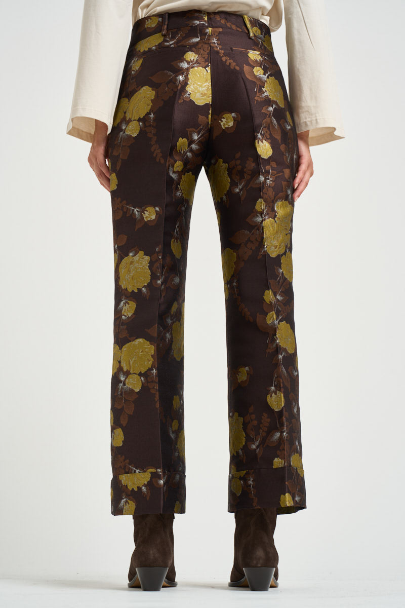 Pantaloni donna Hendrix multicolor marroni TRO0014 BR02 LA DOUBLE J. 
