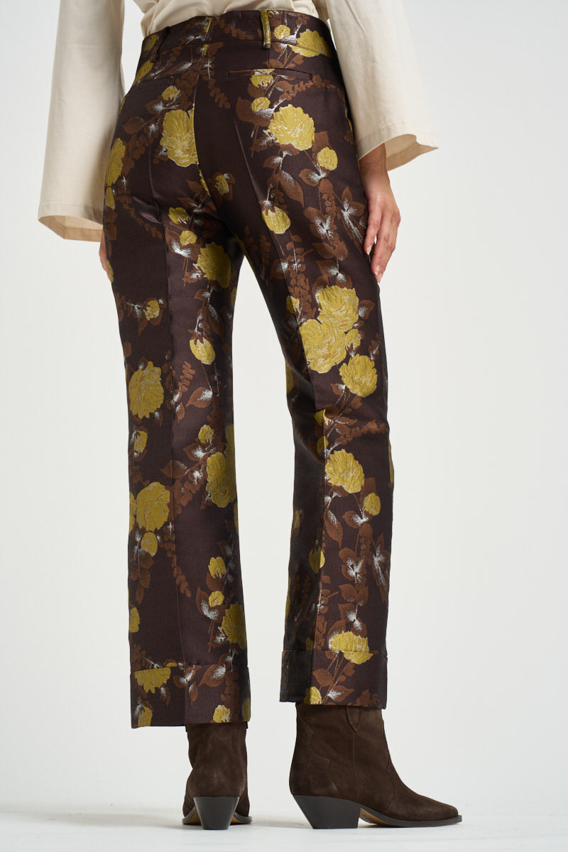 Pantaloni donna Hendrix multicolor marroni TRO0014 BR02 LA DOUBLE J. 