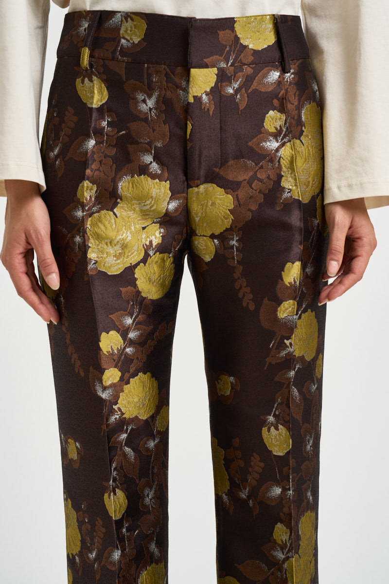 Pantaloni donna Hendrix multicolor marroni TRO0014 BR02 LA DOUBLE J. 
