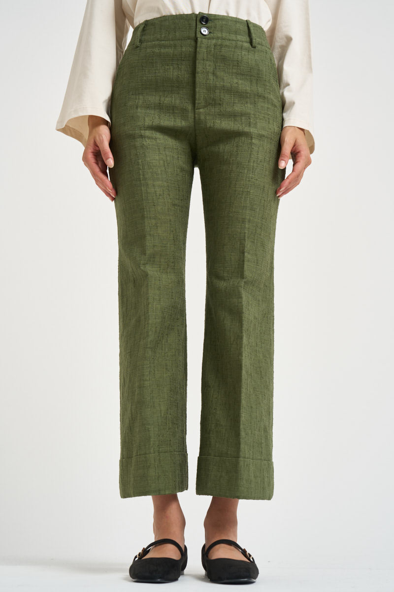 Pantaloni donna Hendrix verde oliva TRO0014 GR08 LA DOUBLE J. 
