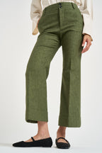 Pantaloni donna Hendrix verde oliva TRO0014 GR08 LA DOUBLE J. 