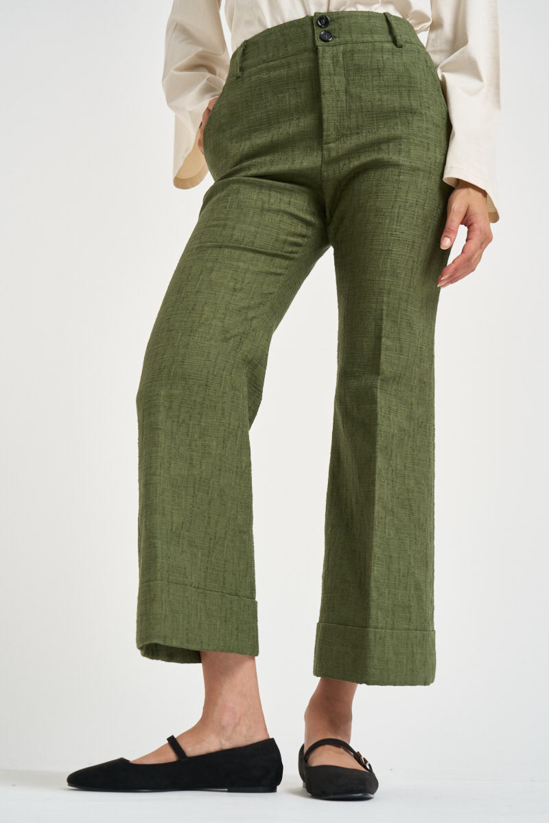 Pantaloni donna Hendrix verde oliva TRO0014 GR08 LA DOUBLE J. 