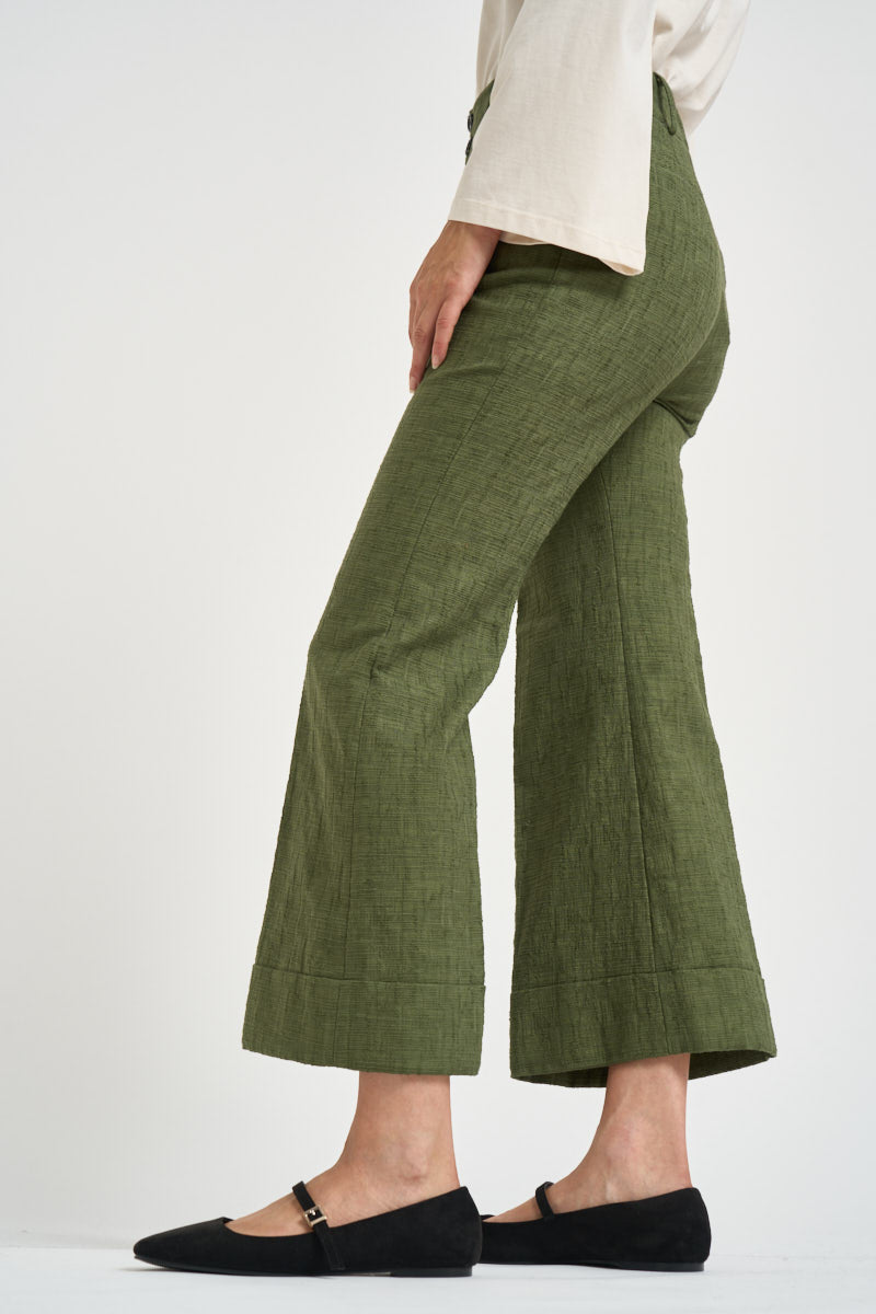 Pantaloni donna Hendrix verde oliva TRO0014 GR08 LA DOUBLE J. 