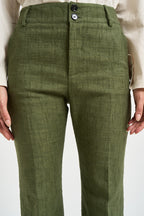 Pantaloni donna Hendrix verde oliva TRO0014 GR08 LA DOUBLE J. 
