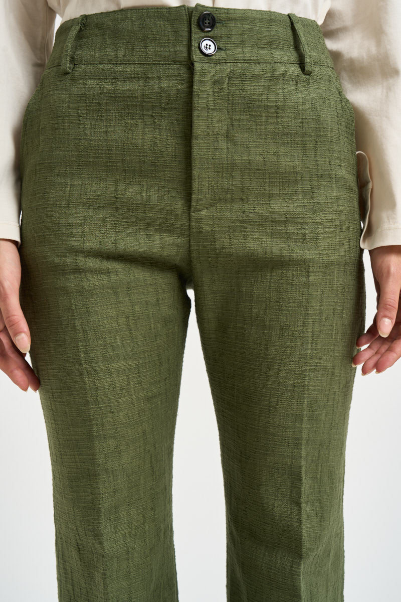 Pantaloni donna Hendrix verde oliva TRO0014 GR08 LA DOUBLE J. 