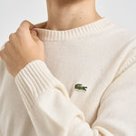 Maglione uomo girocollo panna AH2916 XFJ LACOSTE 
