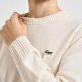 Maglione uomo girocollo panna AH2916 XFJ LACOSTE 