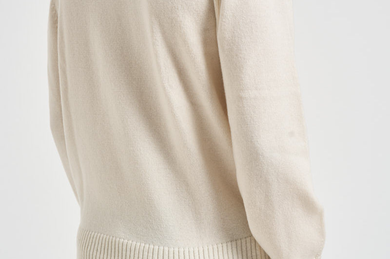 Maglione uomo girocollo panna AH2916 XFJ LACOSTE 
