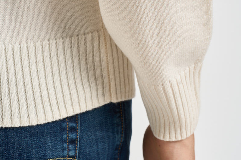 Maglione uomo girocollo panna AH2916 XFJ LACOSTE 