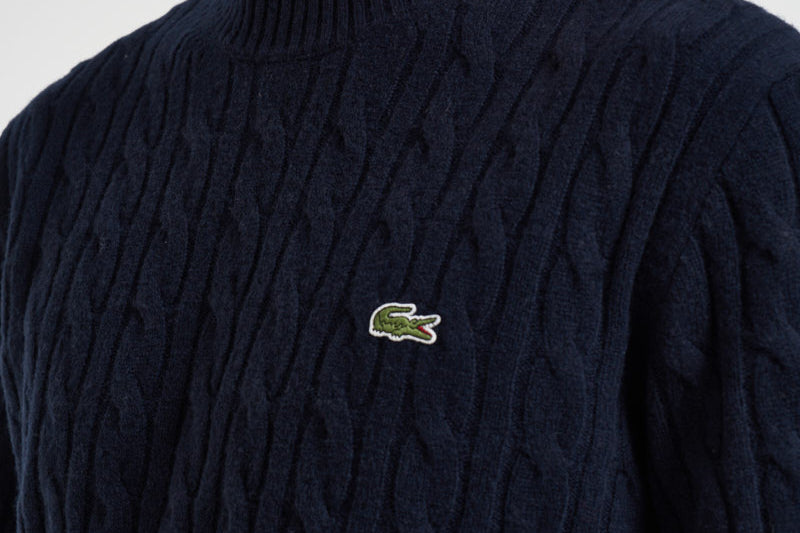Maglione uomo a trecce blu navy AH2924 166 LACOSTE 