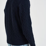 Maglione uomo a trecce blu navy AH2924 166 LACOSTE 