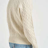 Maglione uomo a trecce panna AH2924 XFJ LACOSTE 