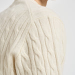 Maglione uomo a trecce panna AH2924 XFJ LACOSTE 