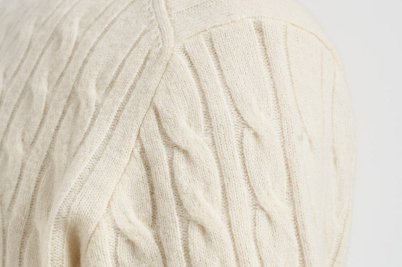 Maglione uomo a trecce panna AH2924 XFJ LACOSTE 