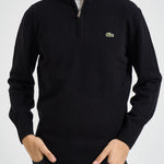 Maglione uomo mezza zip nera AH3052 031 LACOSTE 