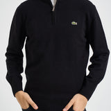 Maglione uomo mezza zip nera AH3052 031 LACOSTE 