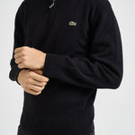 Maglione uomo mezza zip nera AH3052 031 LACOSTE 