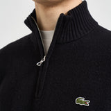 Maglione uomo mezza zip nera AH3052 031 LACOSTE 