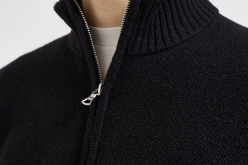 Maglione uomo mezza zip nera AH3052 031 LACOSTE 