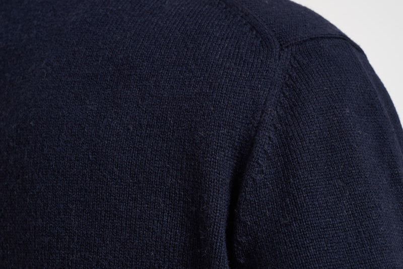 Maglione uomo mezza zip blu navy AH3052 166 LACOSTE 