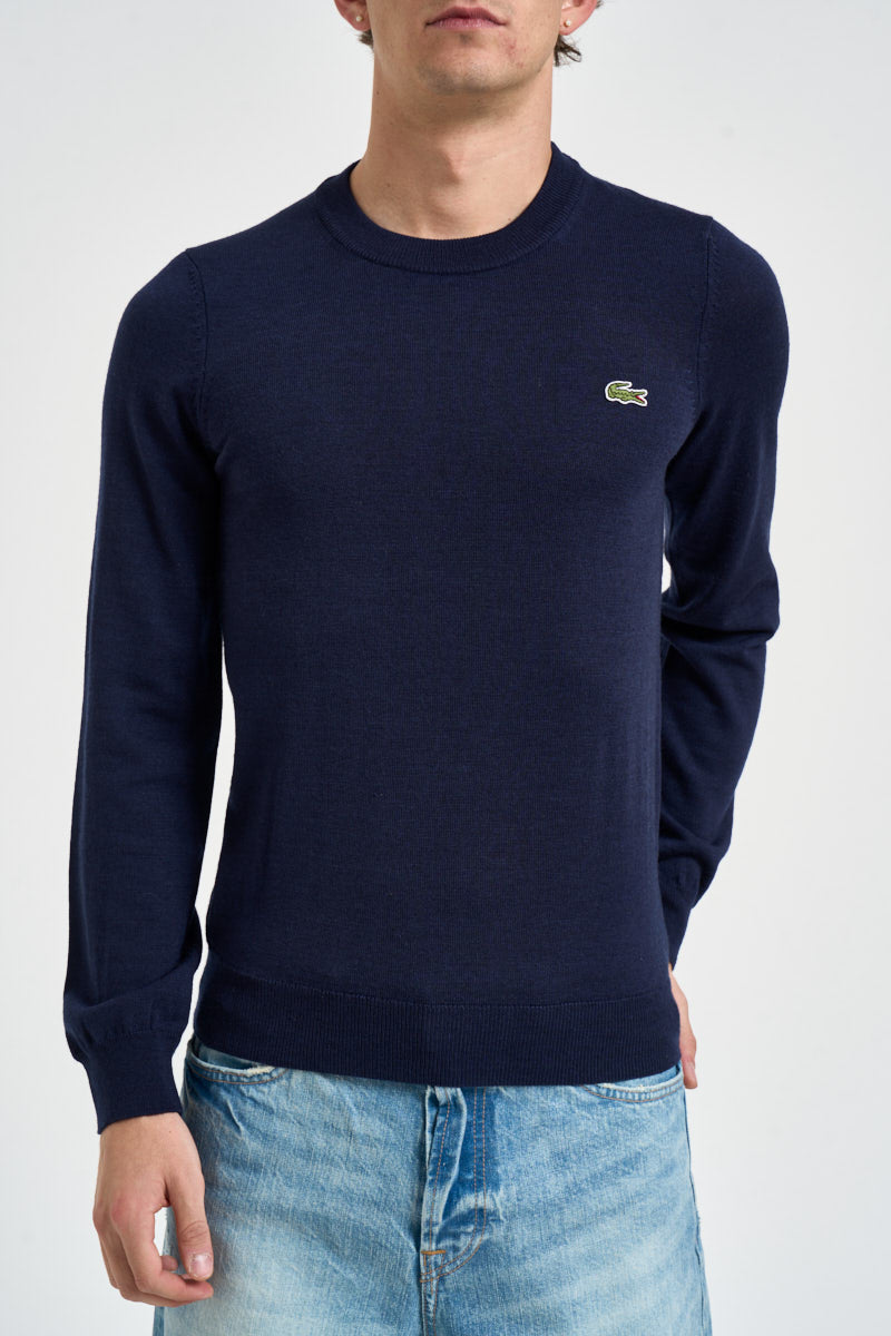 Maglia uomo girocollo blu AH3225 166 LACOSTE 
