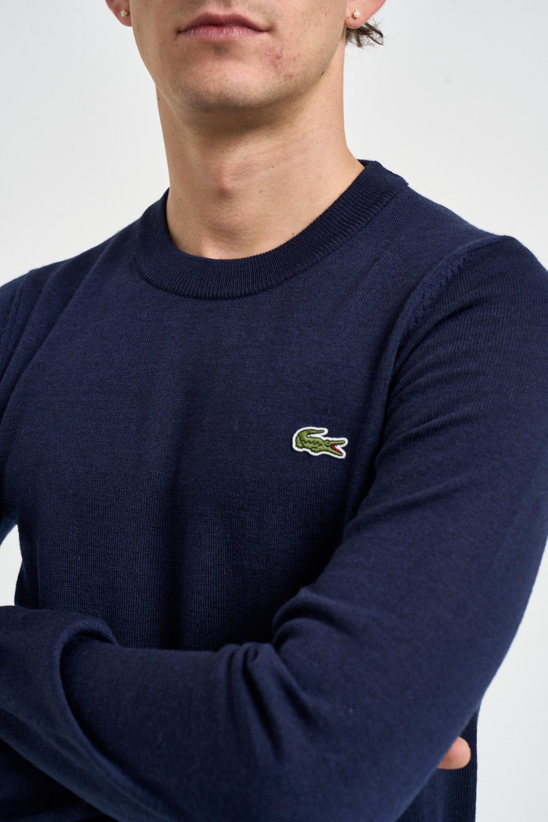 Maglia uomo girocollo blu AH3225 166 LACOSTE 