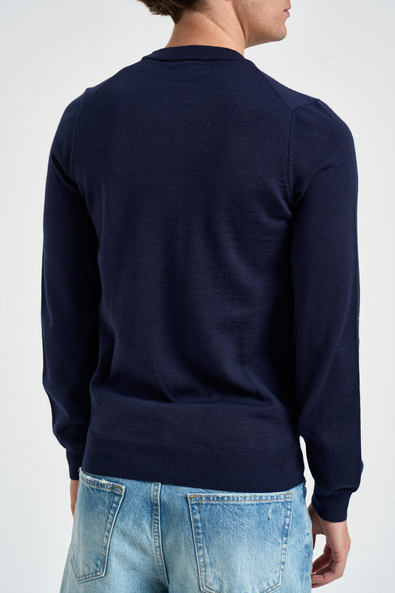 Maglia uomo girocollo blu AH3225 166 LACOSTE 