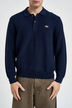 Polo uomo in cotone blu navy AH9904 166 LACOSTE 