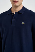 Polo uomo in cotone blu navy AH9904 166 LACOSTE 