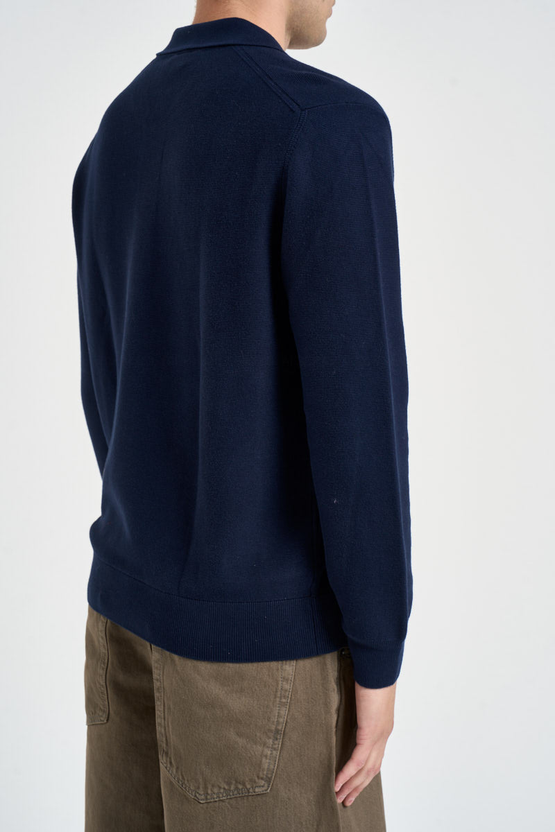 Polo uomo in cotone blu navy AH9904 166 LACOSTE 