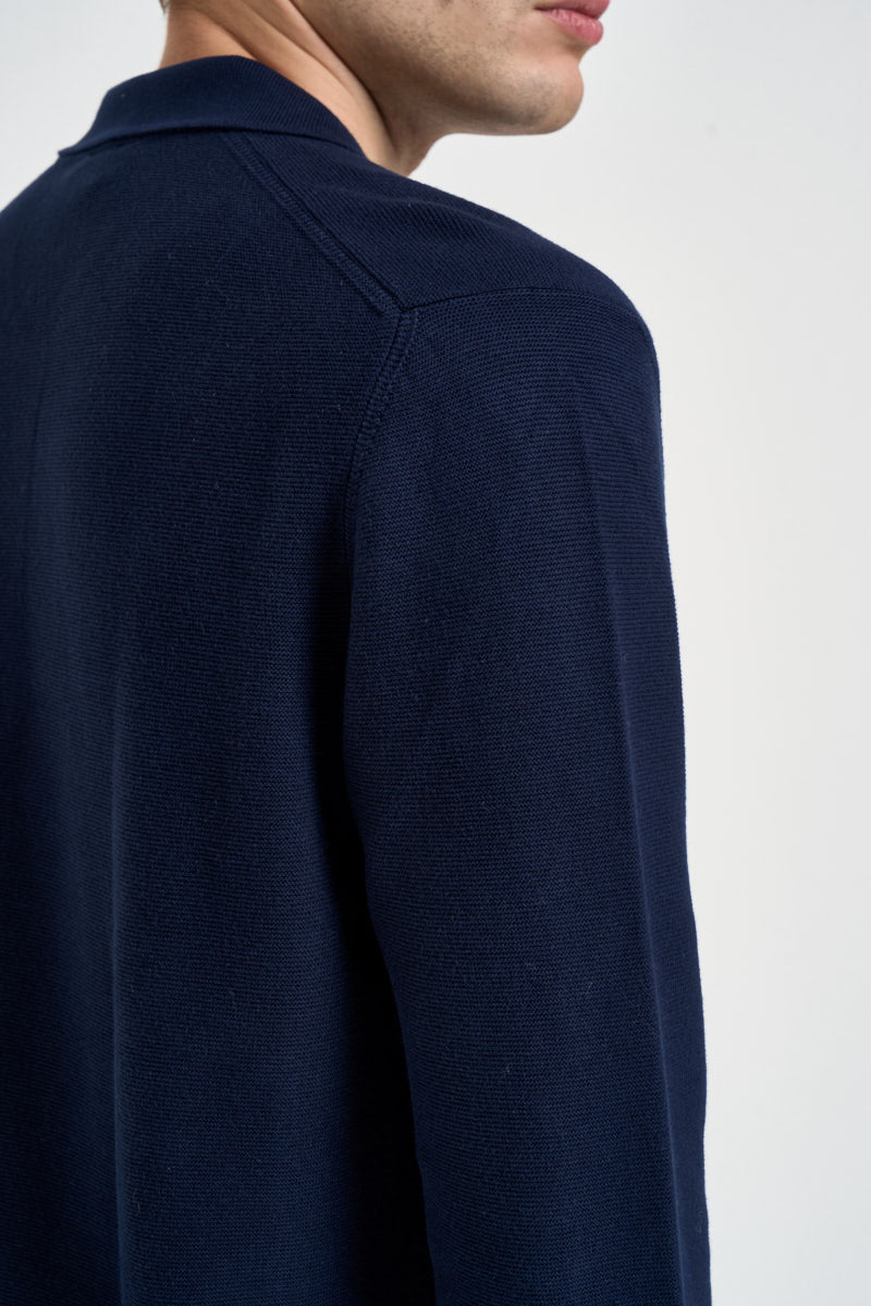 Polo uomo in cotone blu navy AH9904 166 LACOSTE 