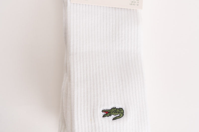 Calzini uomo a costine in cotone bianco RA9192 001 LACOSTE 