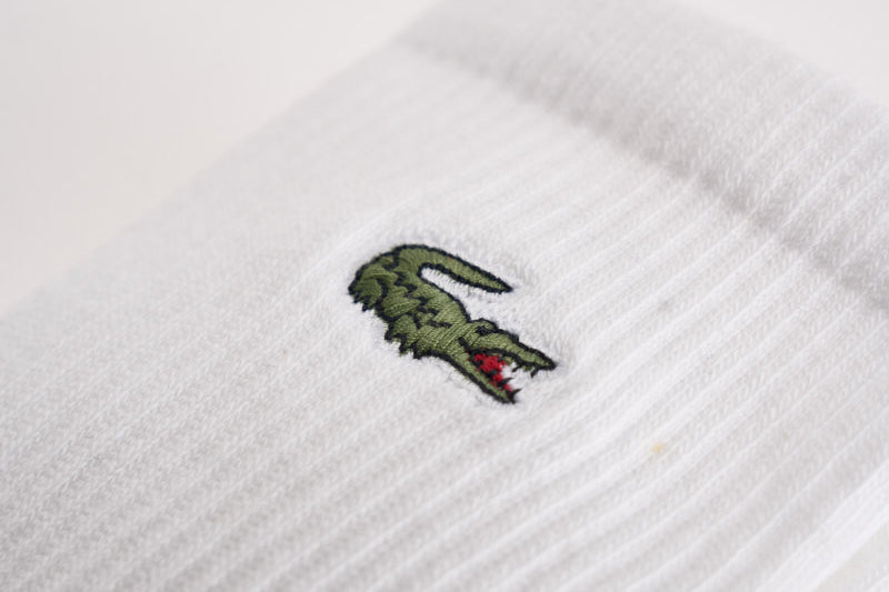 Calzini uomo a costine in cotone bianco RA9192 001 LACOSTE 