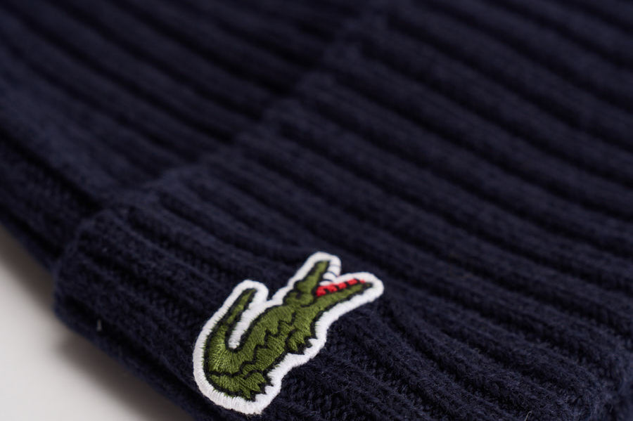 Berretto uomo in lana blu notte RB0001 166 LACOSTE 