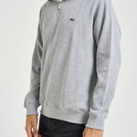 Felpa uomo in cotone grigio chiaro SH1927 CCA LACOSTE 