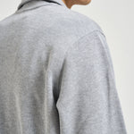 Felpa uomo in cotone grigio chiaro SH1927 CCA LACOSTE 