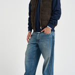 Felpa uomo a girocollo blu navy SH8868 166 LACOSTE 