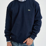 Felpa uomo a girocollo blu navy SH8868 166 LACOSTE 